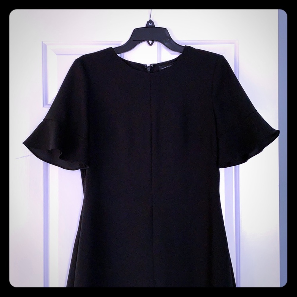 Little black flounce dress